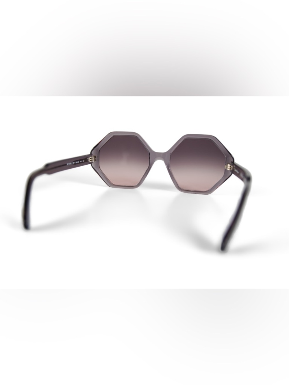 Salvatore Ferragamo Grey Hexagon Frames Gray Gradient Lenses Italian Designer - Picture 10 of 10
